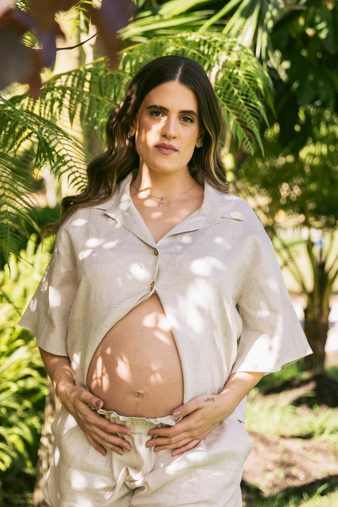 pijama lino sleepwear resortwear