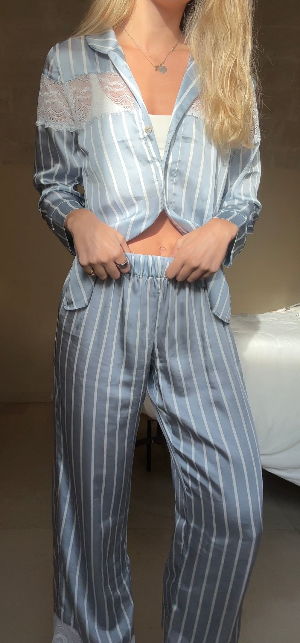 pijama satin seda pantalon