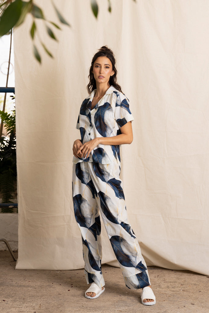 pijama pantalon camisa manga corta algodon 100%