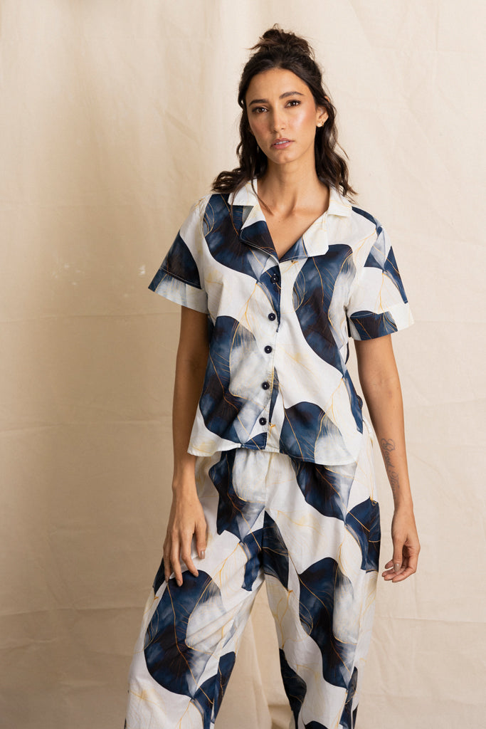 pijama pantalon camisa manga corta algodon 100%