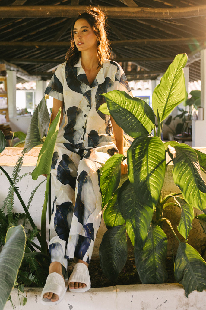 pijama pantalon camisa manga corta algodon 100%