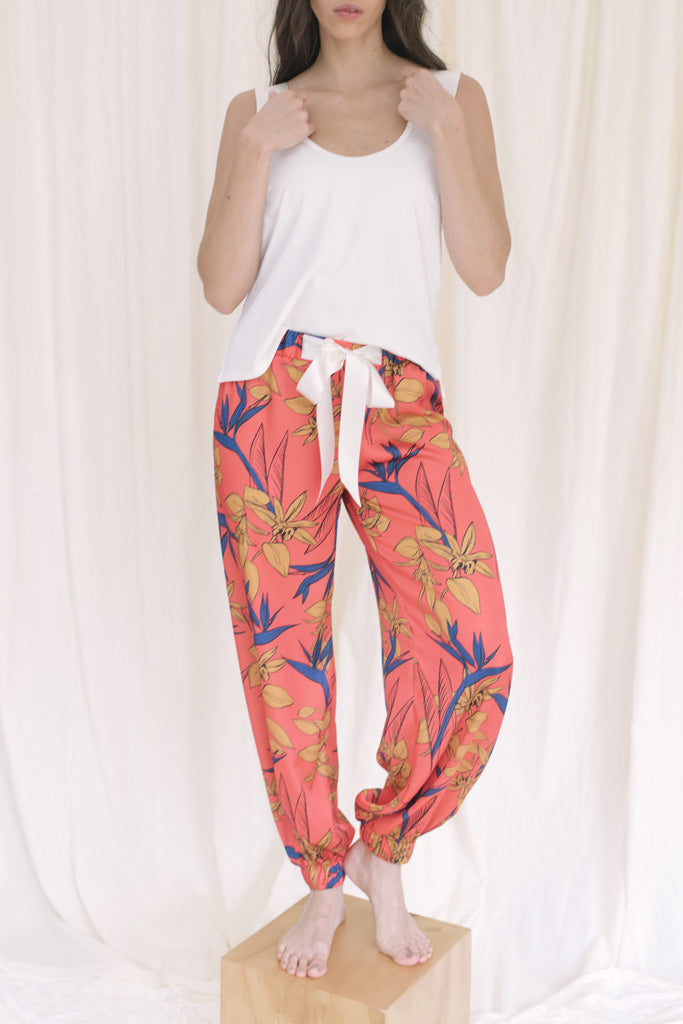 Pijama pantalón satín