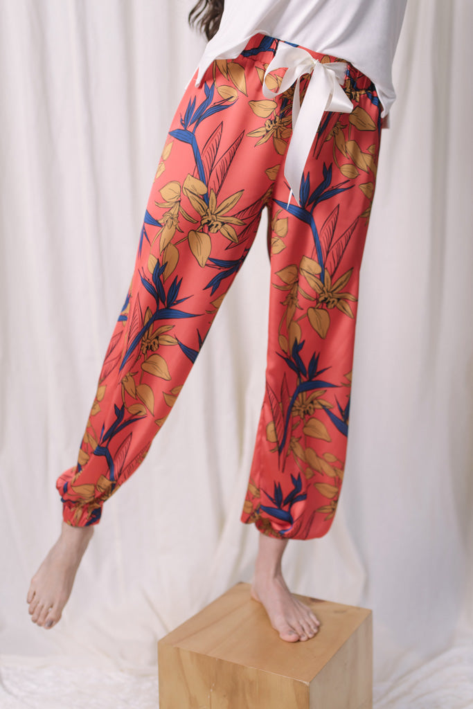 Pijama pantalón satín