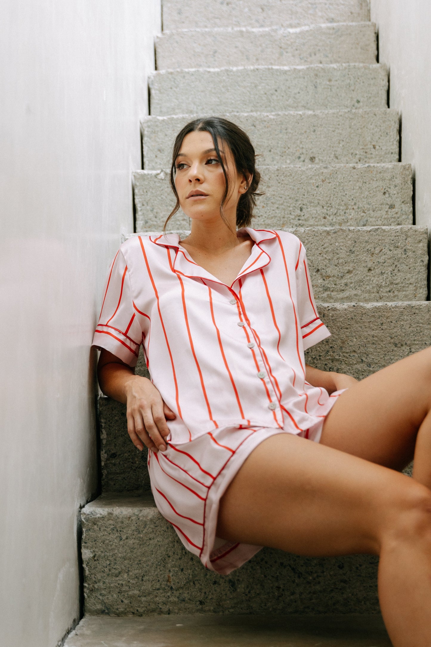 pijama en satin short loungewear