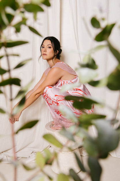 pijama satin pantalon