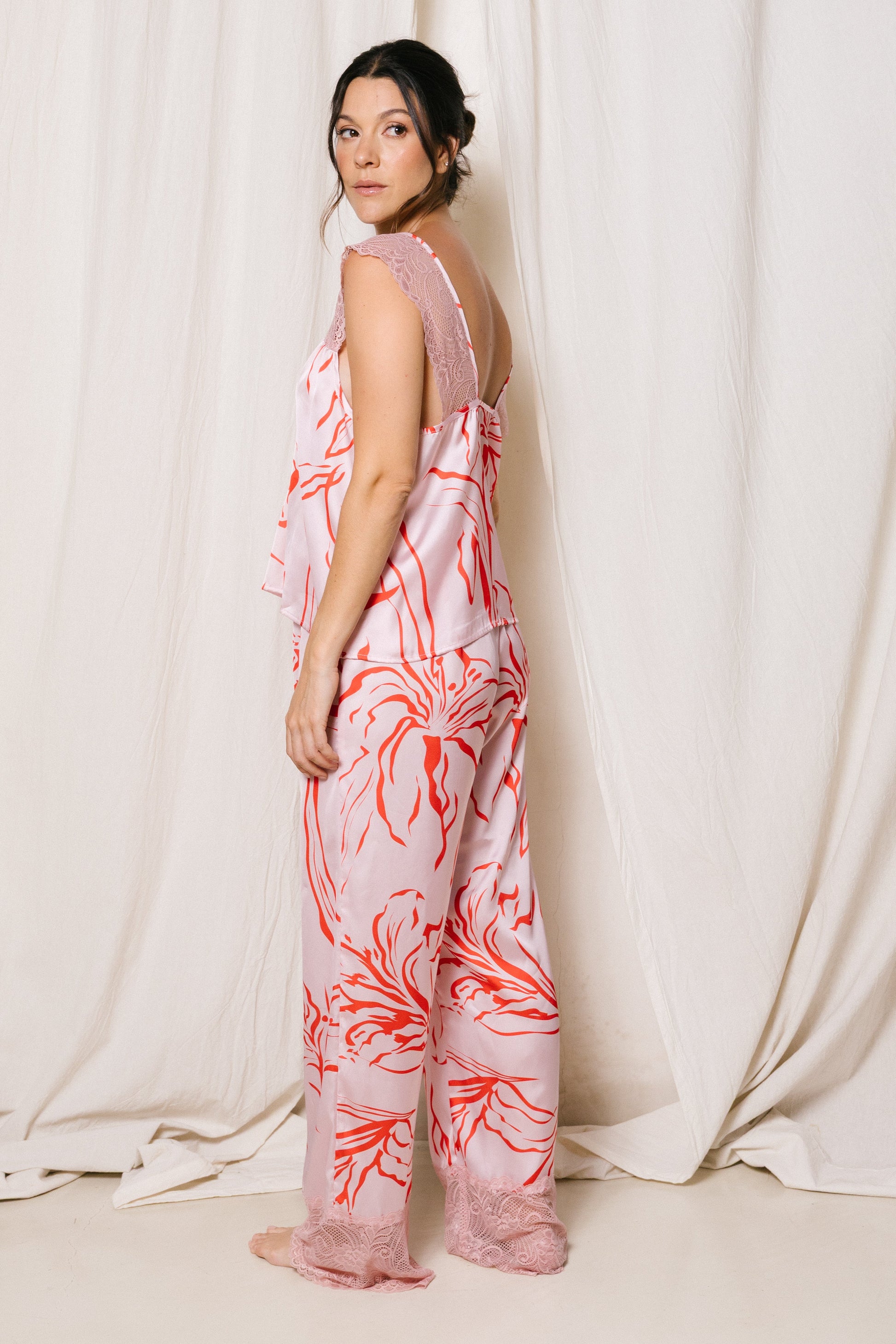 pijama satin pantalon