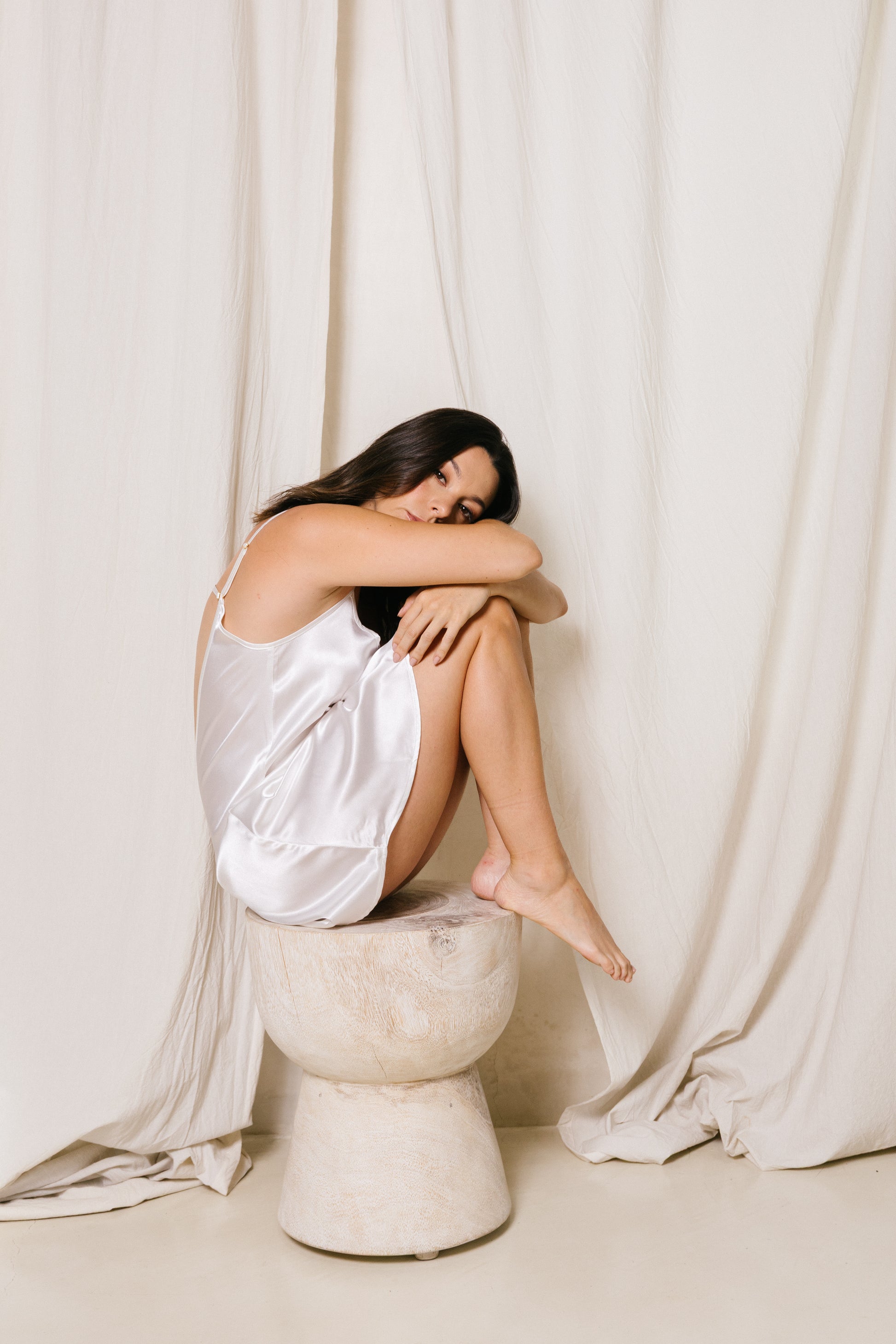 pijama babydoll satin