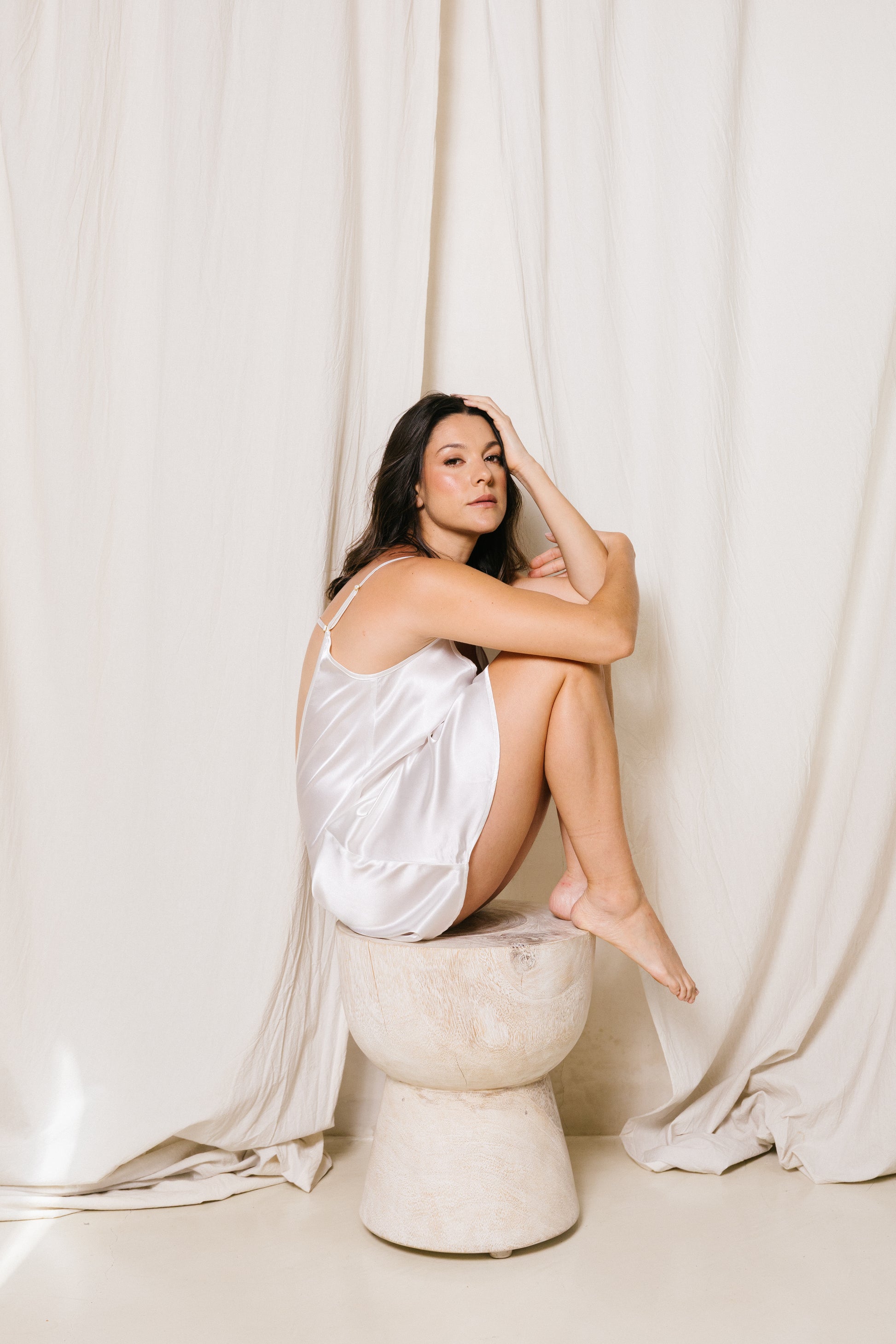 pijama babydoll satin