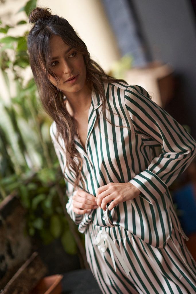 pijama pantalon satin